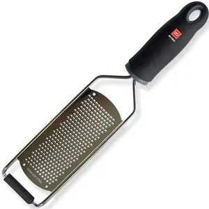Di Oro Zester Grater - Stainless Steel Lemon Zester With Handle - Parmesan Cheese Grater Razor Sharp - Kitchen Citrus Zester Tool For Grating & Shredding Garlic, Ginger, & Lemons - Dishwasher Safe