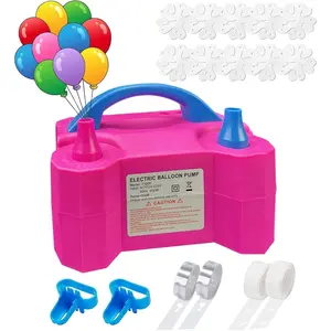 Electric Portable Dual Nozzle Balloon Pump Air Inflator for Party Decoration
