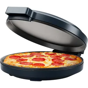 Everything Maker & Pizza Oven – 1440W Countertop Electric Pizza Maker with 12" Nonstick Cooking Plates, Plus Makes Quesadillas, Omelettes and More, with Indicator Lights and Vertical Storage