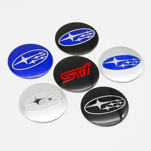 4pcs 56mm Car Wheel HUB Center Caps, Rim Sticker Badges, Automobile Decals for Subaru Outback Impreza Forester Levorg Sti Ascent Legacy Models