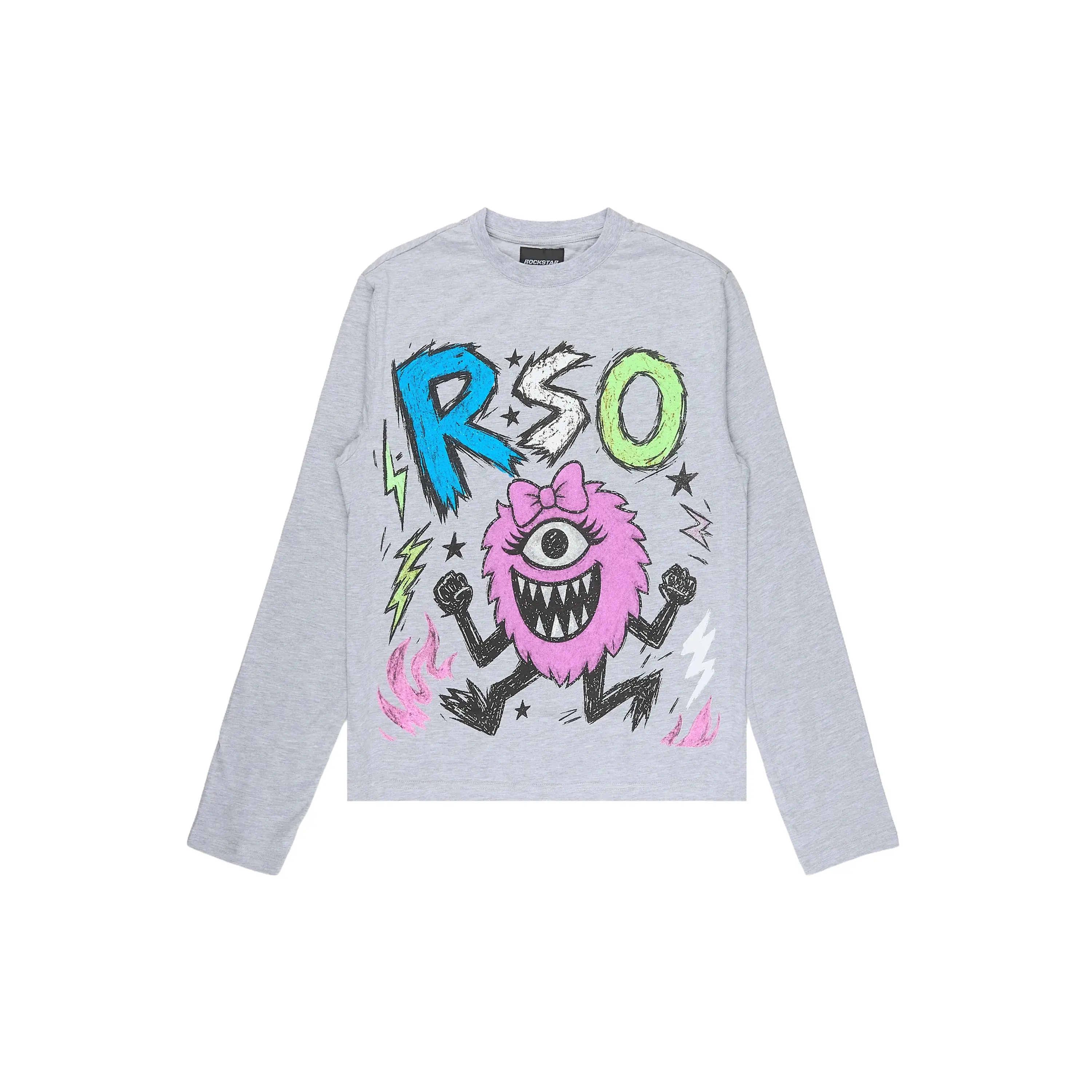 Girls Zesta Heather Grey Long Sleeve T-Shirt