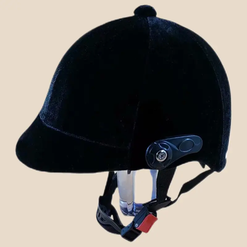 Unisex Fit Equestrian-Inspired Suede Finish Motorcycle Helmet, 51-58cm, All-Season Comfort, Moisture-Wicking Velvet Liner for Urban Riding