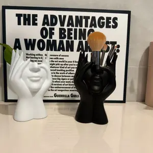 Creative Human Body Art Desk Organizer, Multi-Functional Pen Holder & Makeup Brush Storage, Office Decorative Item, Stationary Organizer Holder