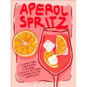 One set of Luo Chengguang Cocktail DIY Diamond Painting Set, full diamond round painting, suitable for wall decoration and gifts, creative gift - diamond painting accessories (frame not included), 2D flat