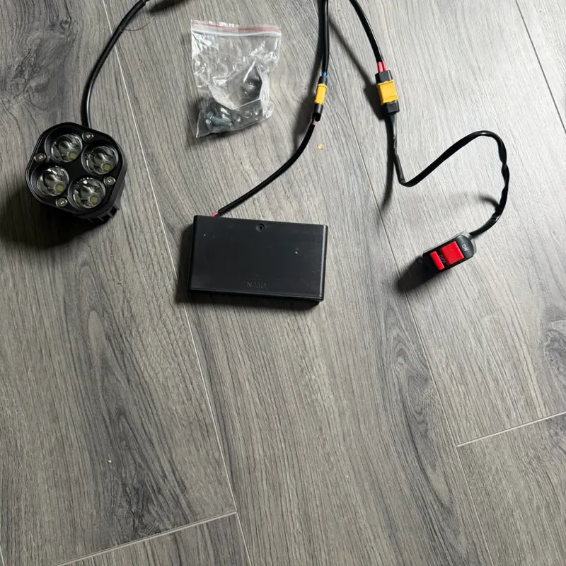 Battery powered Baja squadron light with switch