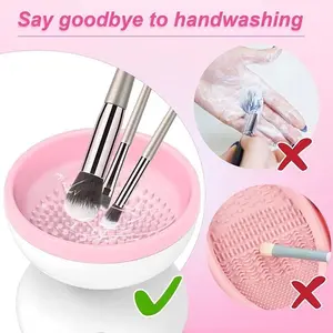 Makeup Cleaning Bucket for Home Use - Portable and Convenient Durable Cosmetic Cleansing