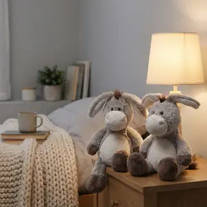 Adorable Plush Donkey Toy Doll, Long-Eared Hanging Donkey Stuffed Animal, Perfect Gift for Kids, Birthday Present, Festival Gift, Party Favor