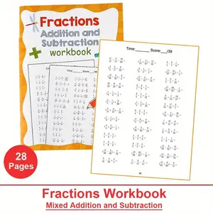 Math Number Line Practice Book for Kids Ages 4-8, Addition & Subtraction Workbook 0-20, Color-Coded Math Facts, Home School Learning