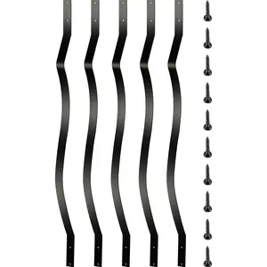 fathersdaygift VEVOR Deck Balusters, 51 Pack Metal Deck Spindles, 32.25x1 Staircase Baluster with Screws, Aluminum Alloy Deck Railing for Wood and Composite Deck, Stylish Baluster for Outdoor Stair Deck Porch