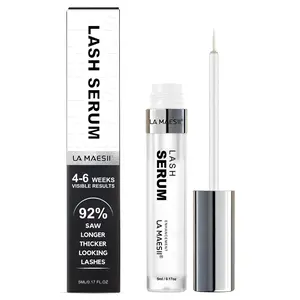 Lash Serum, Eyelash Growth Serum with Advanced Formula, Eyelash Enhancing for Longer Thicker and Fuller Looking Lashes, Vegan & Cruelty-Free for Sensitive Eyes (5mL