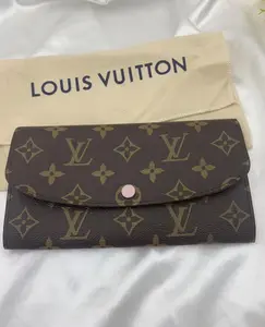 Pre-owned Louis Vuitton LV Emilie Wallet Monogram Pink Lining