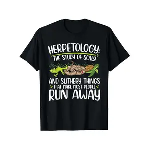 ' Herpetology Herping Zoology T-Shirt - Reptile & Amphibian Study Tee with Snake Lizard Frog Print, Boys & Girls Casual Round Neck Top for all-Season Outdoor Adventures & Events, Best Gift for Herp Enthusiasts (3-13Y)
