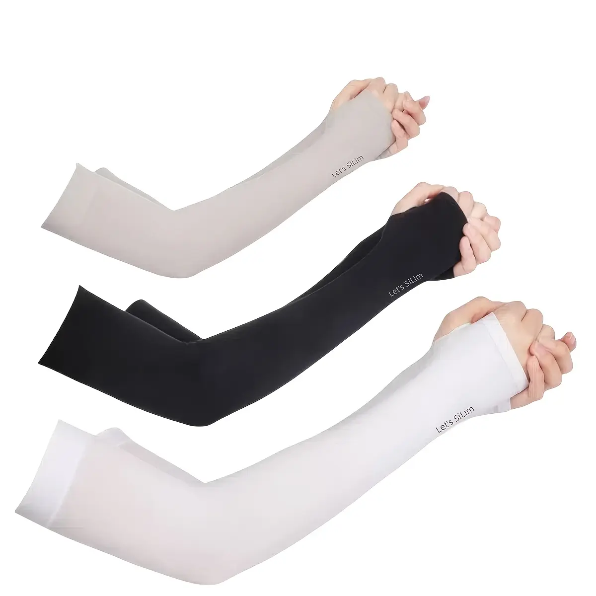 2 pairs of sun protection arm sleeves with breathable and moisture-absorbing cuffs, cool arm covers for driving, cycling, outdoor activities, basketball, fishing, and arm sleeves.