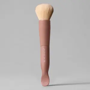 SKINN Cosmetics: Primer Brush with Mini-Spatula for Flawless Application - Scoop & Blend Design for Even Face Coverage