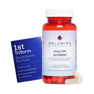 Relumins Advanced Patented Tri-Form Glutathione Complex 1000 mg — Fast-Absorb L-Glutathione, S-Acetyl & Liposomal + Alpha-Lipoic Acid & Rose Hips - Made in USA