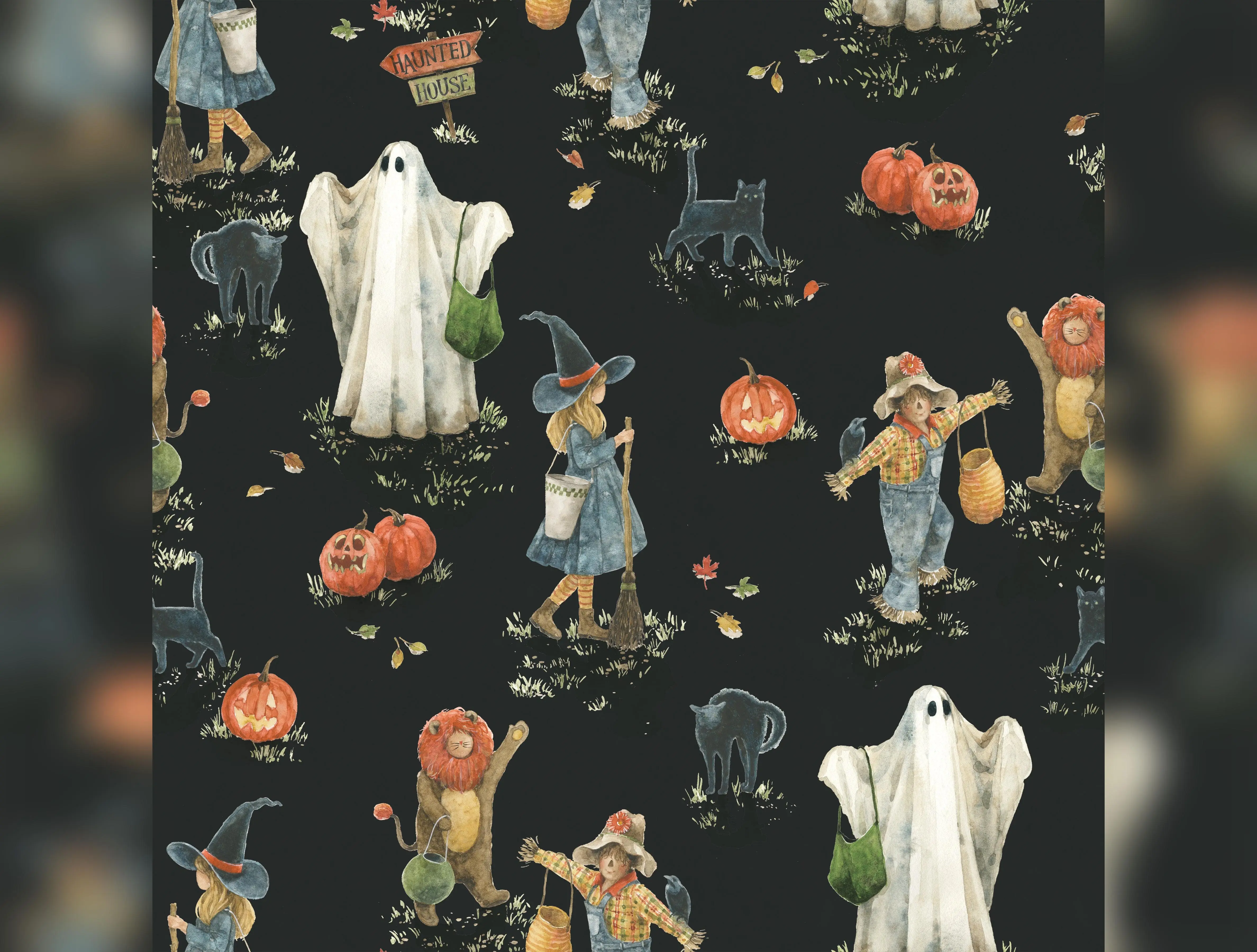 Trick or Treat | Main Black by Lisa Audit for Riley Blake Designs | CD15960-BLACK