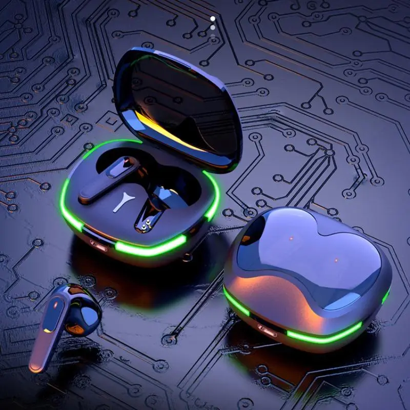 Half In-ear Design Wireless BT Headphone, HiFi Stereo Sound Wireless Music Headphones, Noise Cancelling Sports Earhuds Bulit-in Wireless Microphone fo