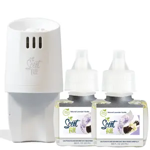 100% Natural Lavender Vanilla Plug in Refill Air Freshener Starter Kit