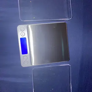 Small Digital Scale,3kg/0.1g,Kitchen Scale,Food Scale,with Blue Backlit LCD Display, 6 Units, Auto Off, Tare, PCS Function, Stainless Steel, Battery Included Portable