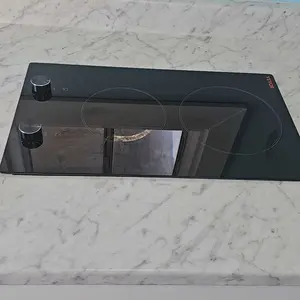 VEVOR Electric Cooktop,  12 inch 2 Burners Built-in Electric Stove Top, 3000W Ceramic Top Radiant Cooktop, with Glass Panel, Knob Control, 11 Heat Levels, 220-240V, Hard Wire (No Plug)