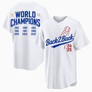 Back 2 Back Champions Los Angeles Baseball Jersey, Unisex Trendy Baseball Fan Apparel, Breathable Streetwear Teams Streetwear Lovers Shirt
