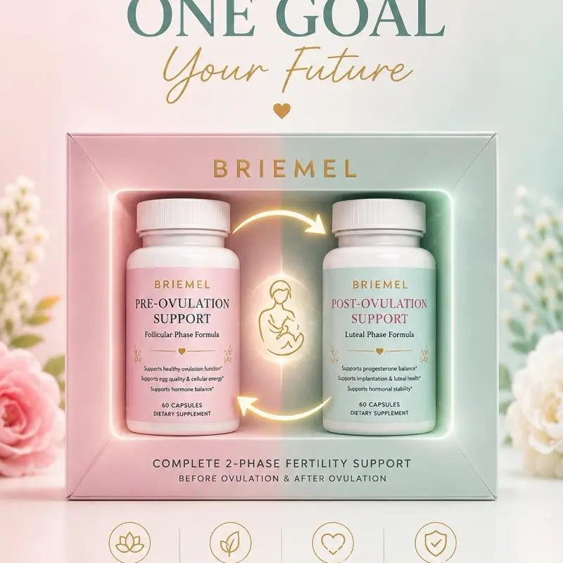 Fertility Support Bundle - 2-Phase Herbal Dietary Supplement for Pre-Ovulation & Post-Ovulation