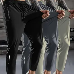 Men's Solid Color Drawstring Waist Jogger Pants, Casual Comfy Regular Fit Pocket Joggers Trousers for Daily Wear, Athleisure Pants for Men, Gym Clothing, Sport Pants, Cuffed Joggers, Casual Athletic Joggers, Fitness Trousers, Cargo Jogger Pants