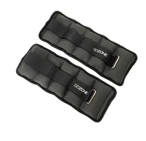 Pair of Adjustable Ankle or Wrist Weights 2lbs Each for Exercise Black Weighted Training Accessories