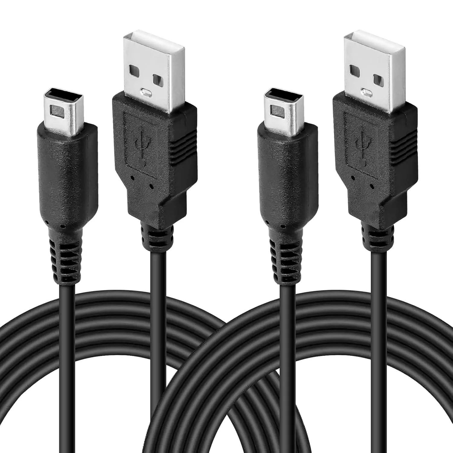 DSi Charger,1.2M/4FT 3DS 2DS Lite Charger  Power USB  Cord for Compatible with   3DS/3DS XL/2DS/2DS XL/DSi XL Lite Black Wall Charger and  Charger(2 Pack)