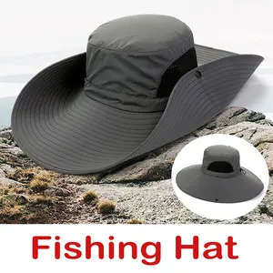 Outdoor UV-Protection-Foldable Sun-Hats Mesh Wide-Brim Beach Fishing Hat