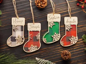Personalized Family Christmas Tree Ornament,Family Name Ornament,Custom Wooden Family Christmas Ornament, Holiday Ornament, Wooden Ornament, Christmas Decor, Family Ornament, Family Name Ornament, Custom Ornaments, christmas gifts, christmas tree