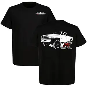 180g[100%cotton]24V Second Gen T-Shirt Dodge Ram Lover Men’s Cotton Short Sleeve Car Graphic T-Shirt Casual Menswear