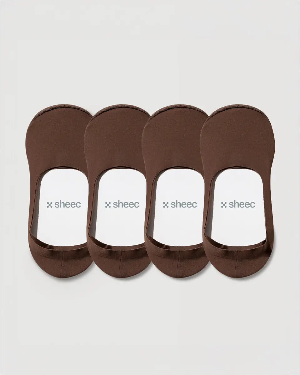 Secret Mid-cut No Show Socks | 4 Browm Multipack
