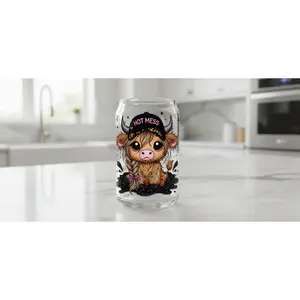 Hot Mess Cow - UVDTF Wrap for cups/hard surfaces sticker