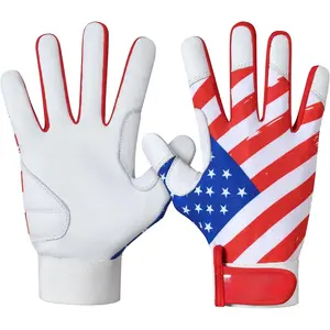 Batting Gloves Softball Batting Gloves  Flag Baseball Batting Gloves Men Batting Gloves  Flag Baseball Batting Gloves for Youth Adult & Unisex