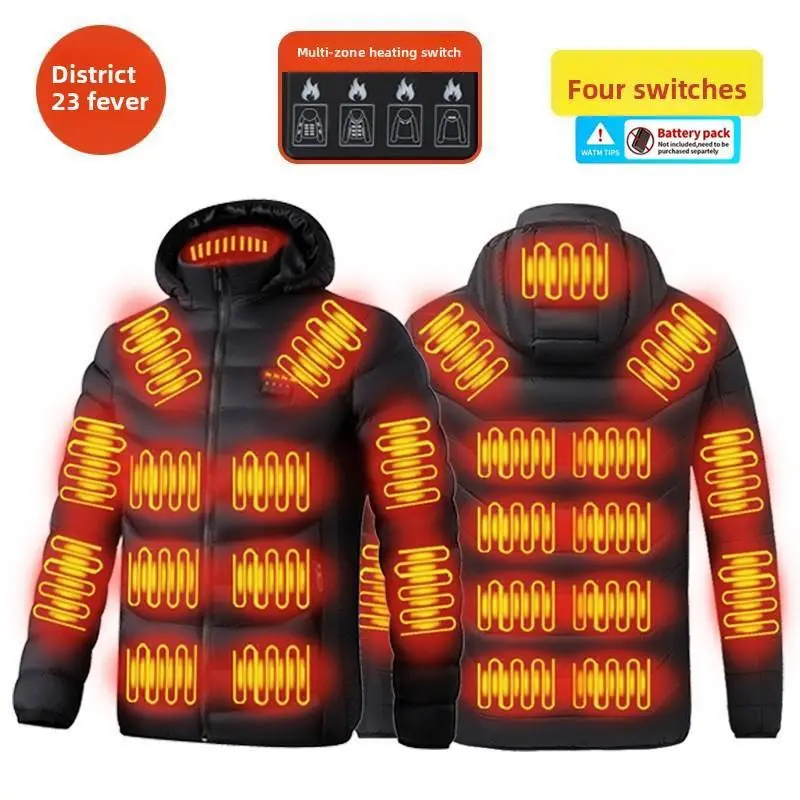 Heating Smart Heated Down Jacket Multi-speed Temperature Control with Without Battery Pack Unisex Winter Cold-Proof Warm Constant Temperature Coat 111 Heating Smart Heated Down Jacket Multi-speed Temperature Control with Without Battery Pack Unisex Winter Cold-Proof Warm Constant Temperature Coat 111