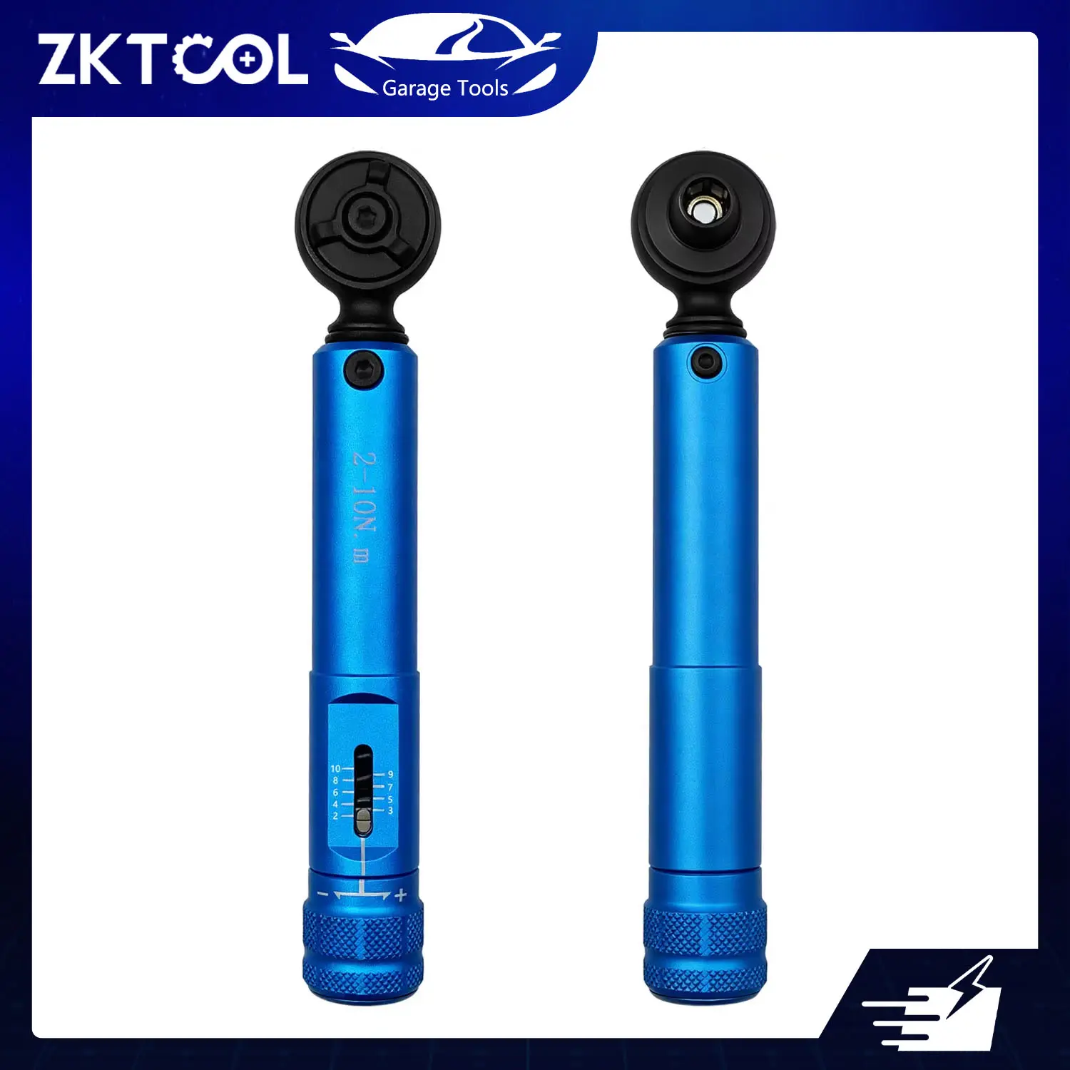 ZKTOOL 2-10Nm Mini Preset Torque Wrench Dual Direction Adjustable Click Bike Bicycle Repair Spanner Hand Tool For Gauge Indicator Blue