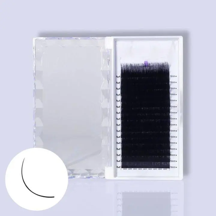 Cashmere Noir Collection Flat Lashes Mixed Length 8-15mm Ultra Dark Black Curl C D CCD 0.15mm 0.20mm Double Heat Bonded Long Lasting Foil Back Tray