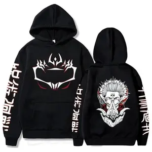 Anime Themed Sweatshirt Hoodie Comfy Loose Fit for Warm Spring Autumn Winter Wear Popular Anime Print Hoodies Comfy  Fit for Warm Spring Autumn Winter Wear Hoodie Jujutsu Kaisen JJK Ryomen Sukuna Hoodie