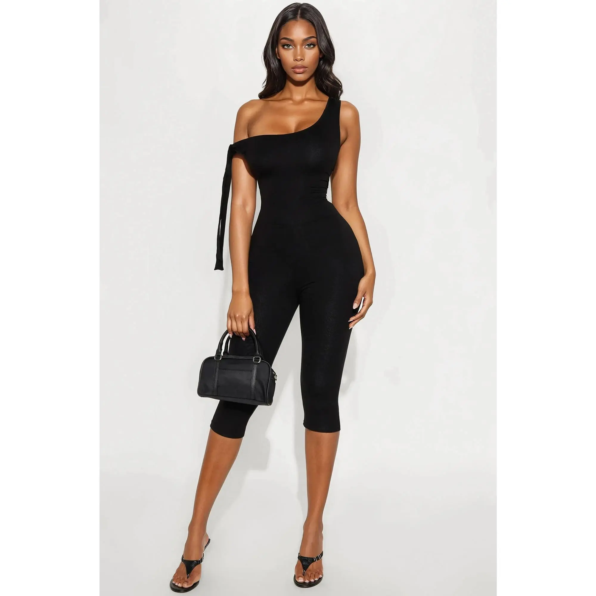 Sweet Like Candy Capri Jumpsuit - Black Sweet Like Candy Capri Jumpsuit - Black