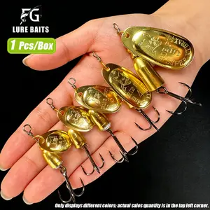 Lure Bait Rotating Sequins Fly Casting Composite Lures Artificial Fishing Baits, Model Xinghao, 16 Items Included, Fishing Tackle