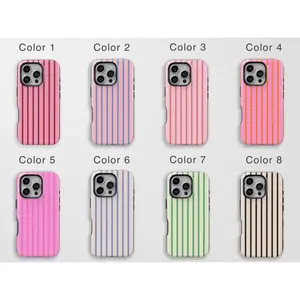 Custom Color Striped phone Case,premium  phone case  girly phone cases gift choice  11-17 pro max shockproof mobile phone case Retro Minimalist Aesthetic Lines Smart Phone Cover Anime Transparent Soft iPhone Case shockproof bumper cover promax pro air 14