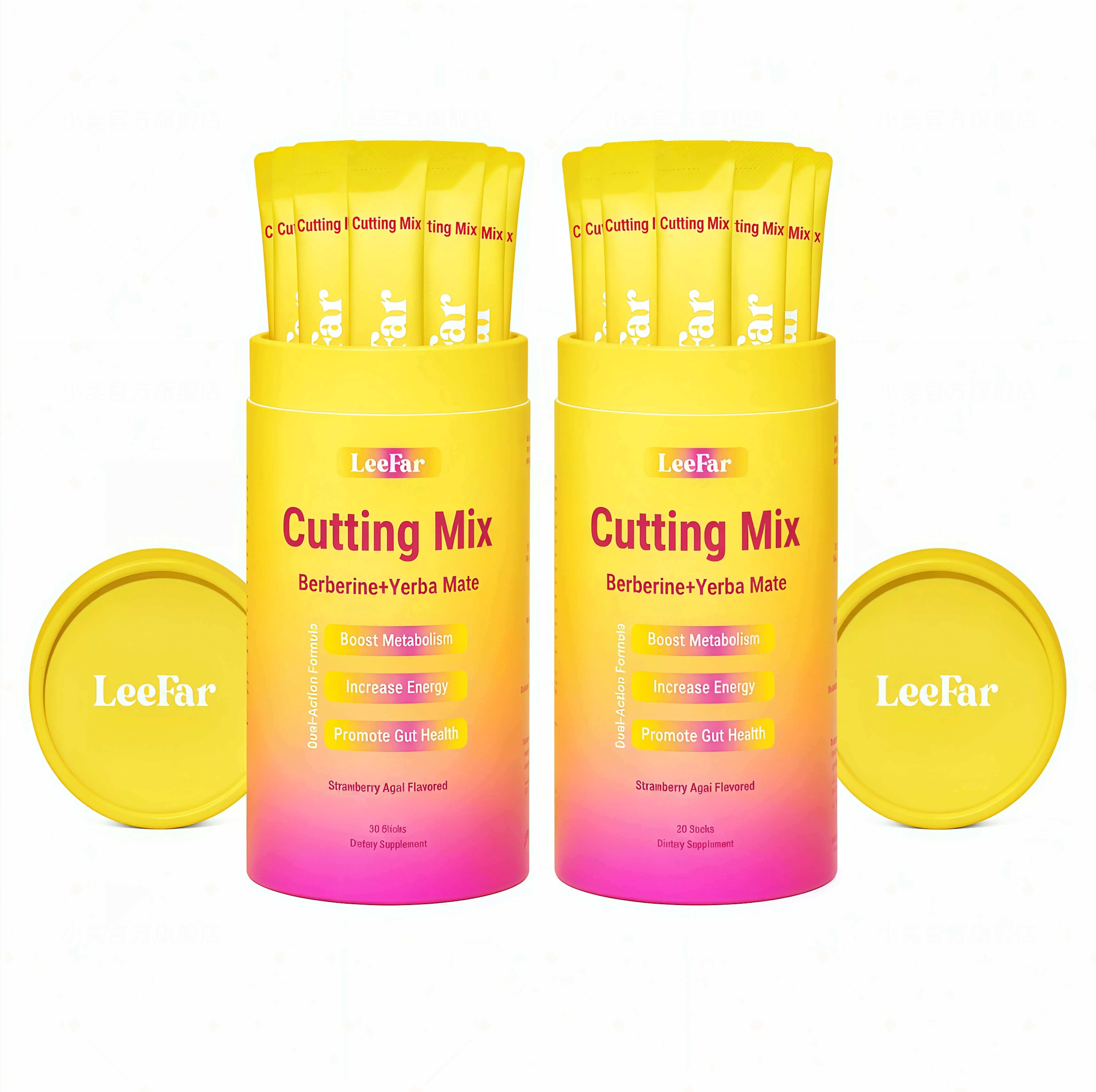 2 Botte LeeFar Cutting Drink Mix – | WE Strawberry Açaí Flavor – | (30 Servings)