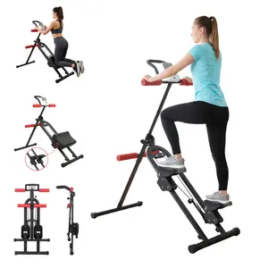 Full Body Ab Trainer Machine for Home Use, Foldable Adjustable Workout Equipment with LCD Monitor