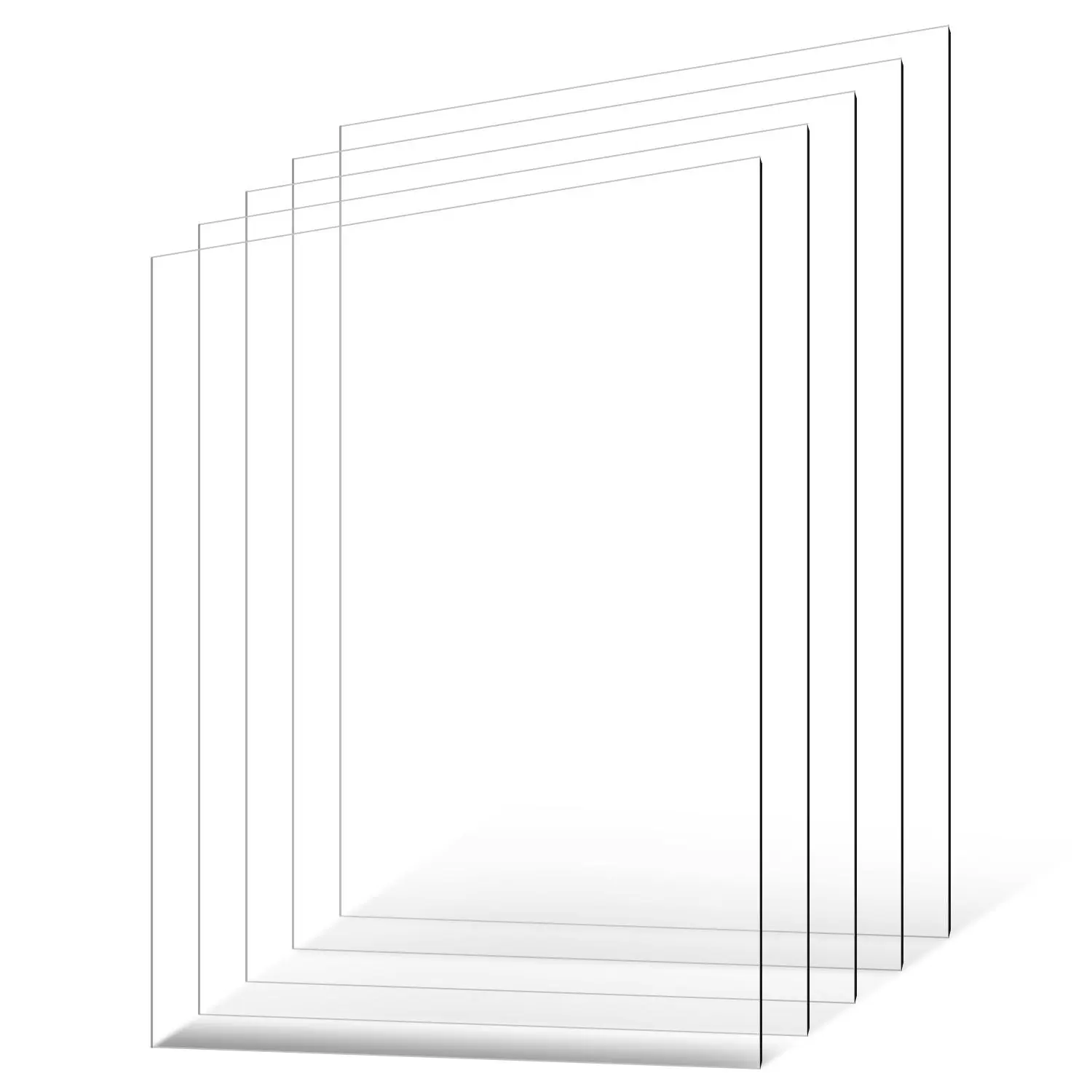 VEVOR 5-Pack Transparent Plexiglass Sheet Pack, 24x36 in, 0.04" Thick Flexible Plastic Panels (0.74 kg), Easy to Cut for Crafters, Wedding Signs, Brand Signage#SohoChic