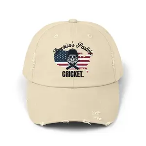 Cricket - America's Pastime: Unisex Distressed Cap