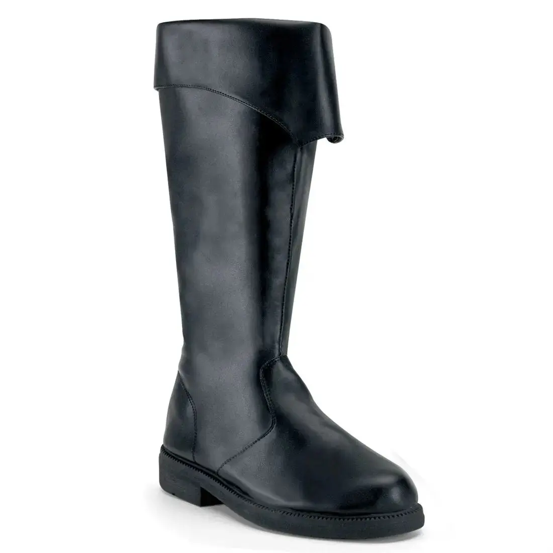 Funtasma Captain-105 Men's Pirate Captain Knee Boot Black Vegan Leather