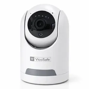 VicoSafe PZL Wired Camera - 2K HD, 355° Rotation, Night Vision, Cloud & SD Storage, Compatible with Vicohome App for Enhanced Home Security