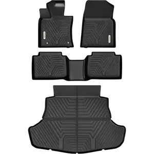 YITAMOTOR Floor Mats & Cargo Mat Fit for Toyota Camry 2018-2024, TPE All Weather Custom Fit Waterproof Anti-Slip Floor Liners for Camry (Not Fit for Hybrid or AWD), 1st, 2nd Row and Trunk Mat