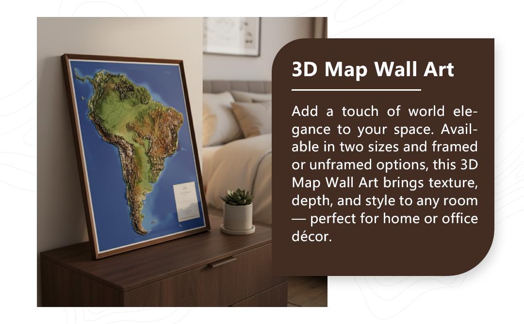 3D South America Map